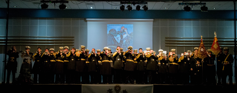 La banda de cornetas y tambores del Santísimo Cristo de la Columna (Los Coloraos) de Daimiel.