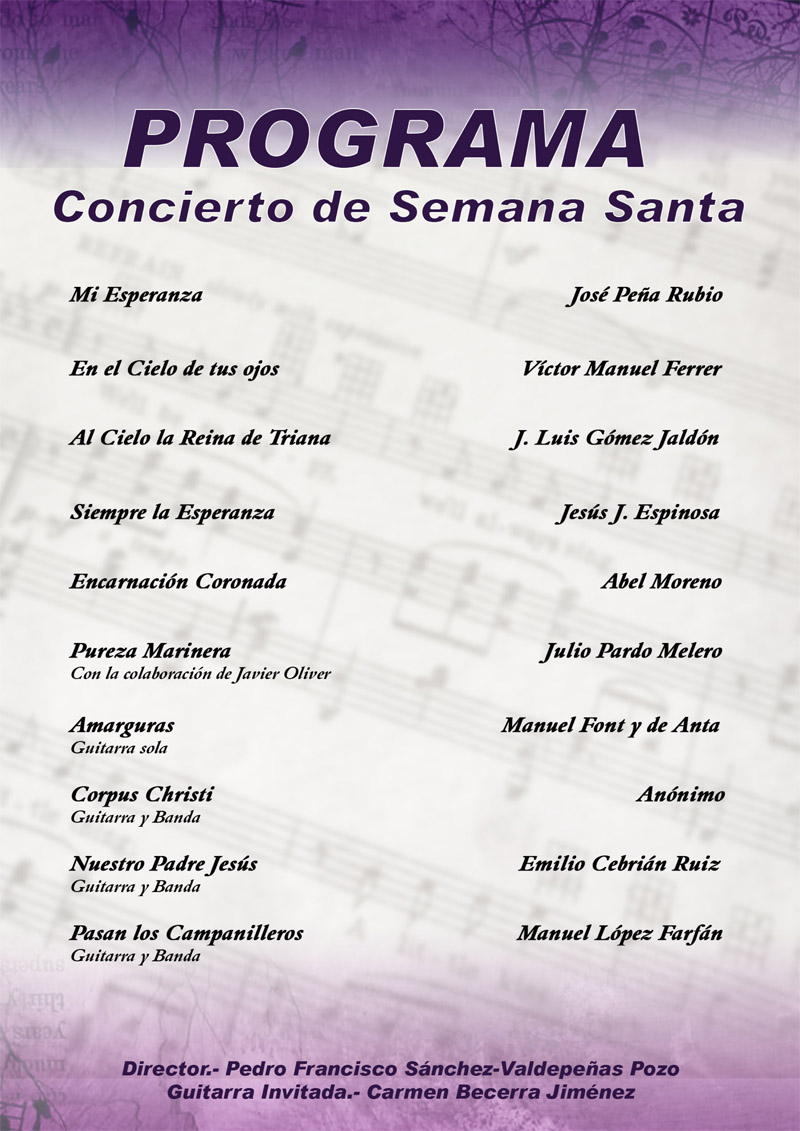 Programa concierto SS23