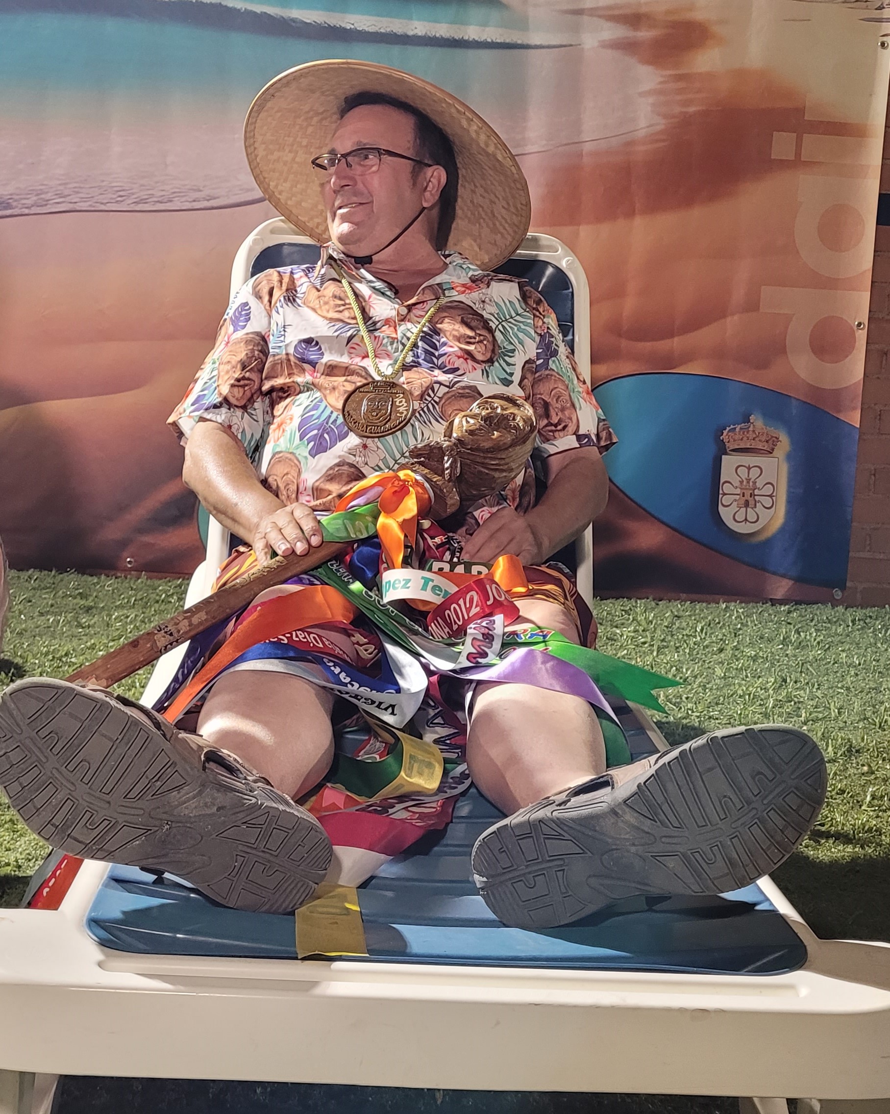 Manuel Molina Sánchez de Pablo, Máscara Guarrona 2025, en el Carnaval de Verano.