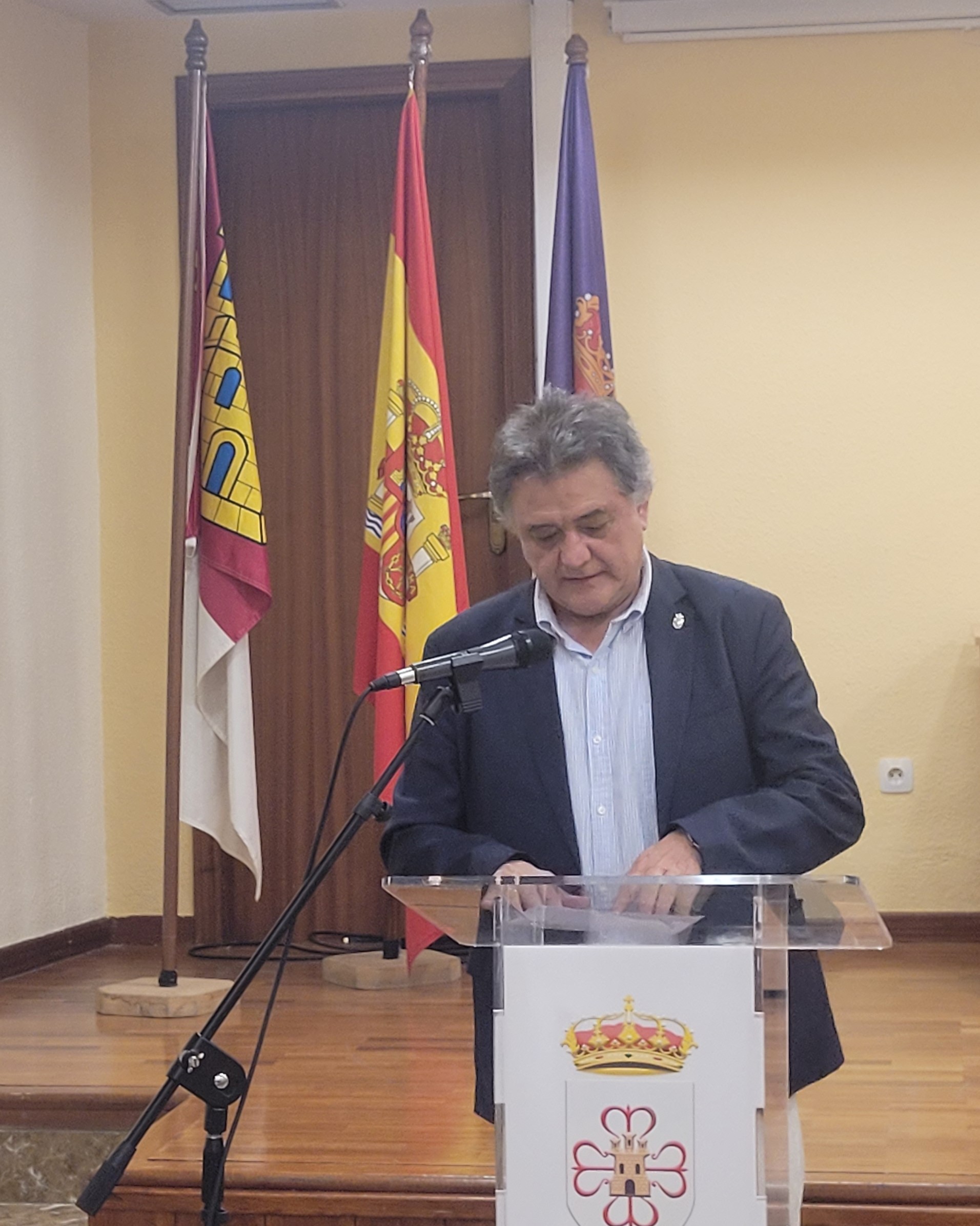 El alcalde durante su intervención.