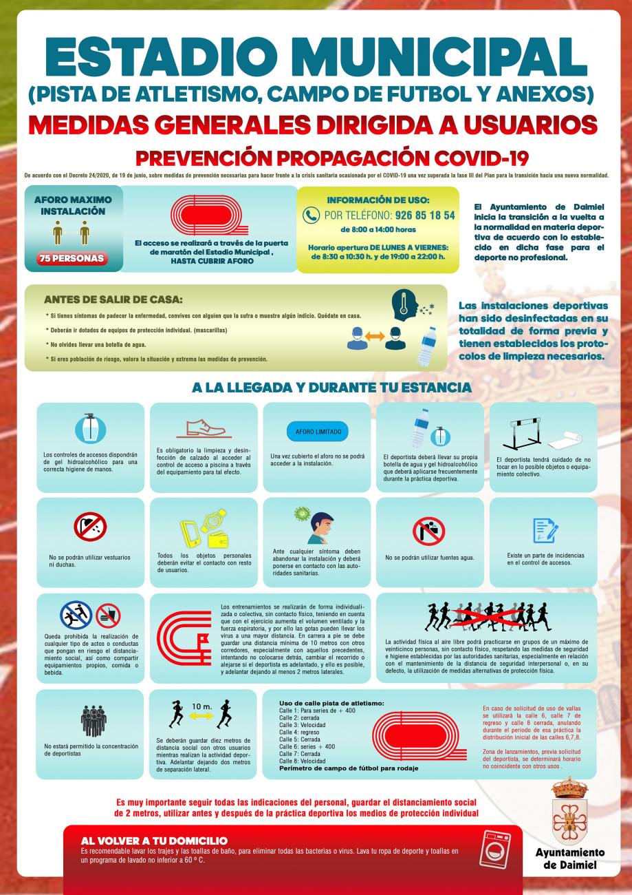 Medidas de seguridad Estadio Municipal