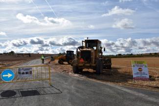 Obras senda peatonal camino Navaseca