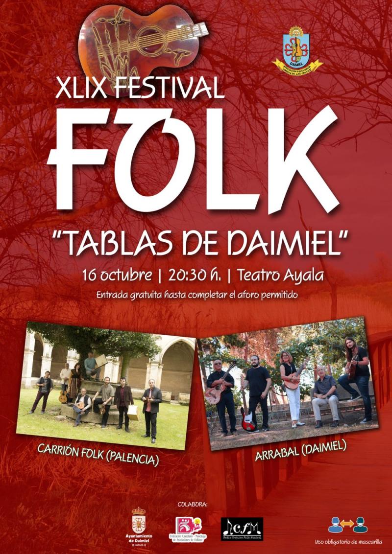 Cartel Festival Folk Tablas de Daimiel