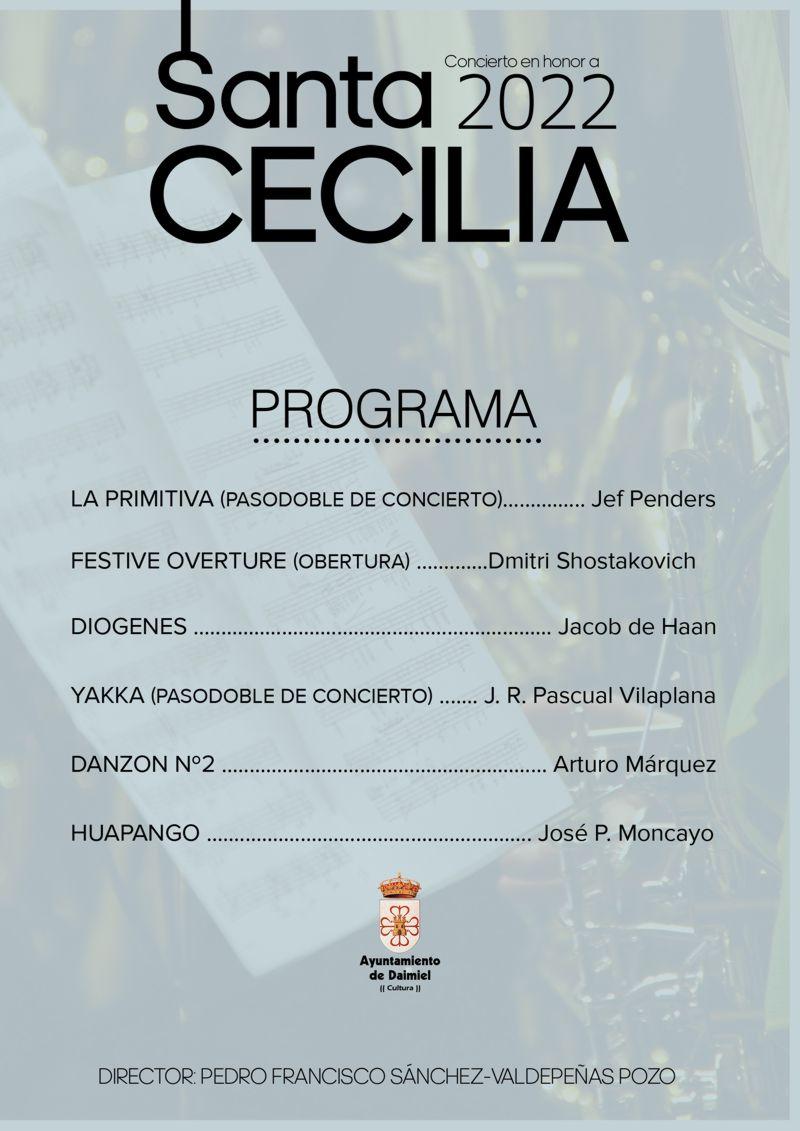 Concierto Santa Cecilia 2022 - Programa Concierto Santa Cecilia 2022 - Programa