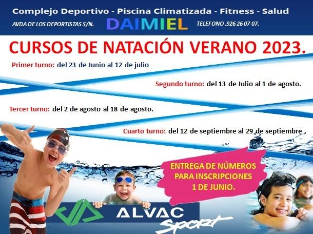 cartel cursos piscina