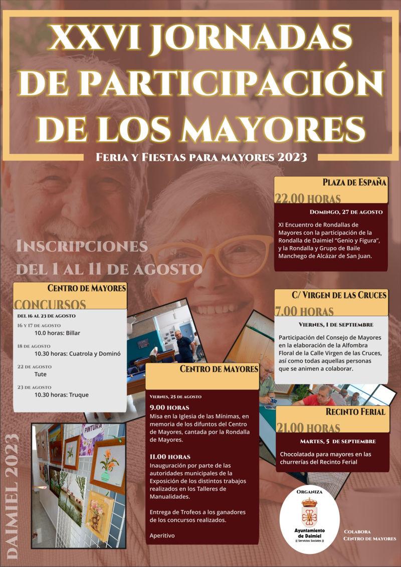 Cartel jornadas participacion mayores 2023