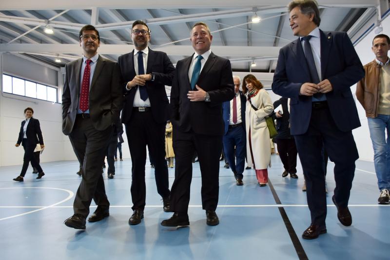 Durante la inauguración del nuevo gimnasio 