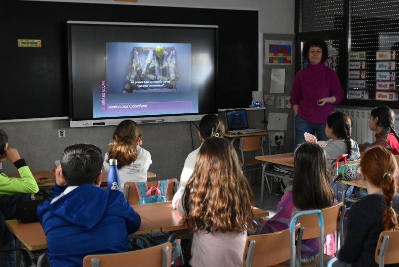 Durante el taller en el colegio San Isidro