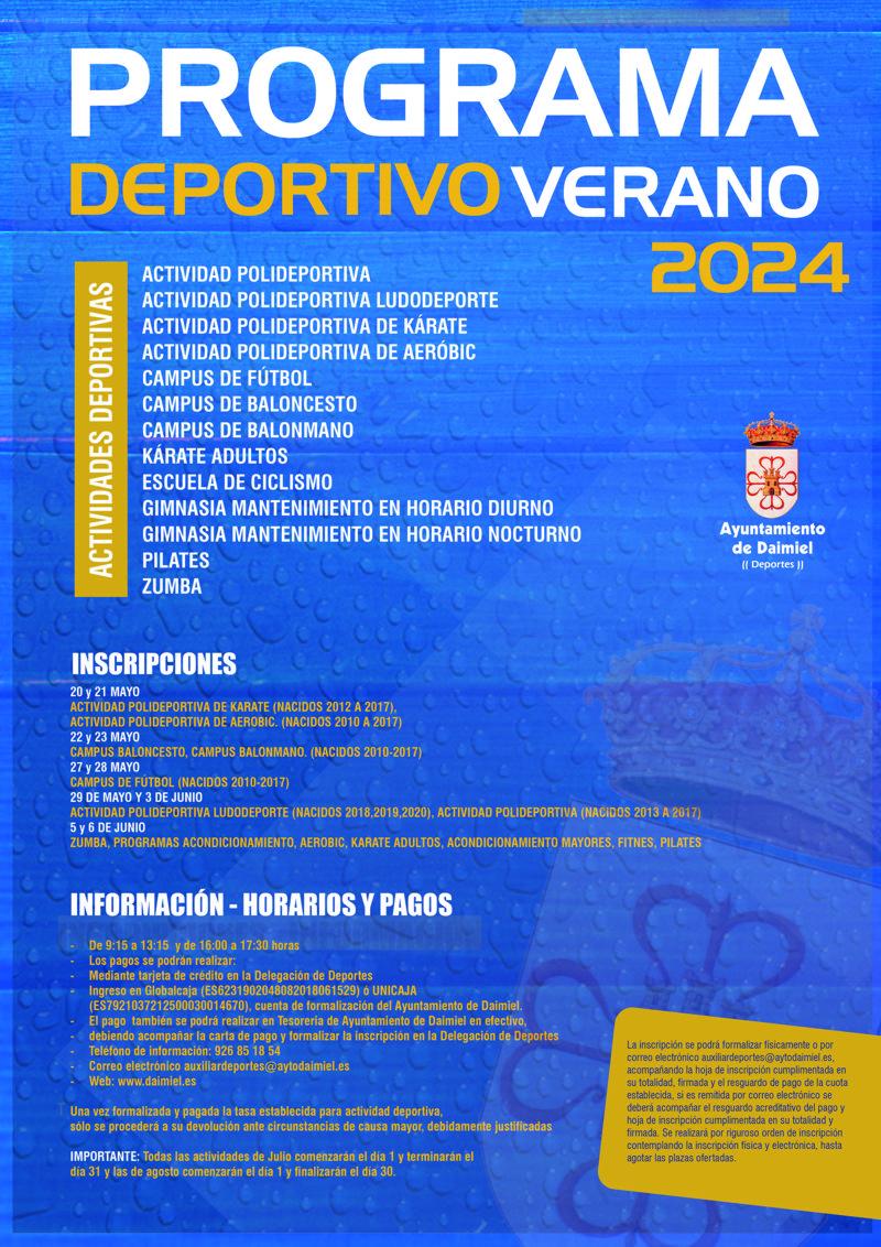 Deporte verano 2024 - Cartel Deporte verano 2024 - Cartel