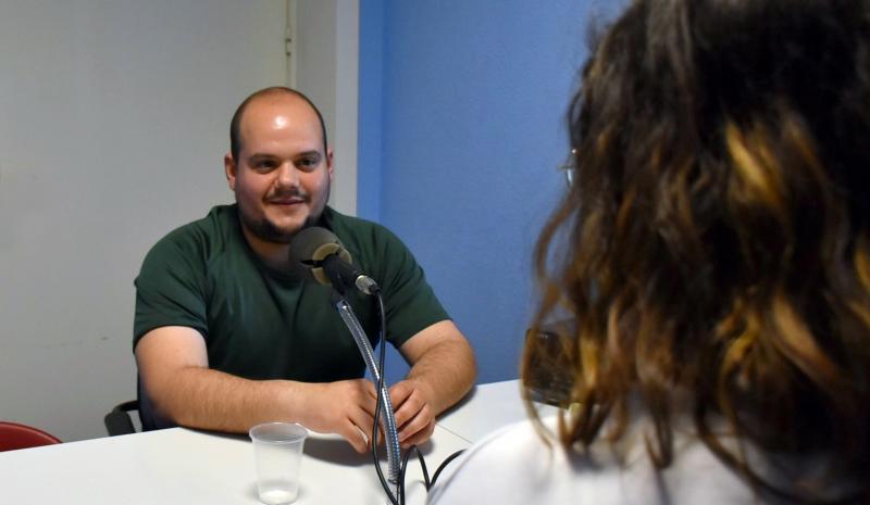 Durante la entrevista en Radio Daimiel 