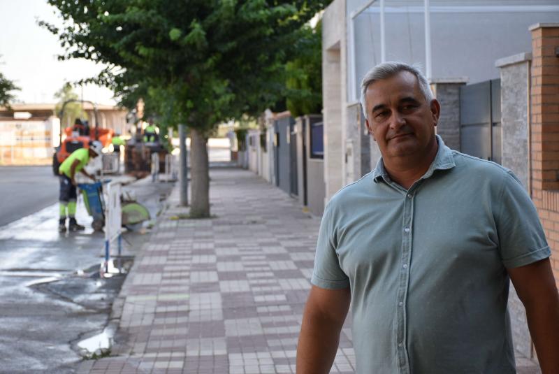 Villar en la visita a las obras 