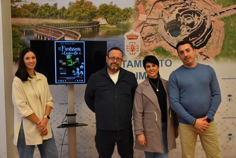 En la presentación de la obra de teatro