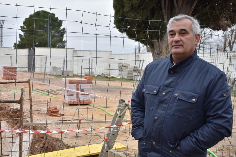 Villar en su visita a las obras