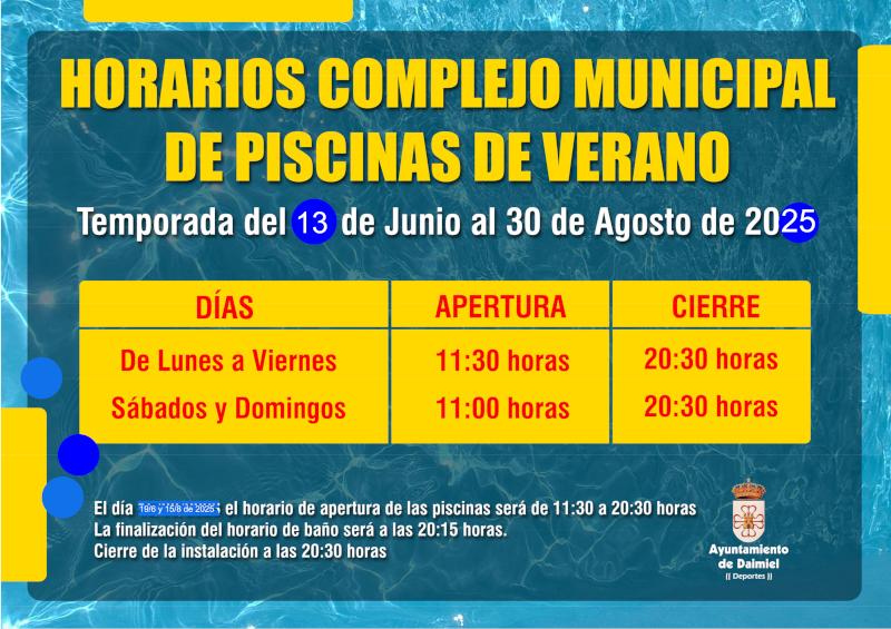Horario Piscina 2025