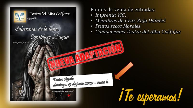 Del Alba Coéforas. Cartel de la obra de teatro