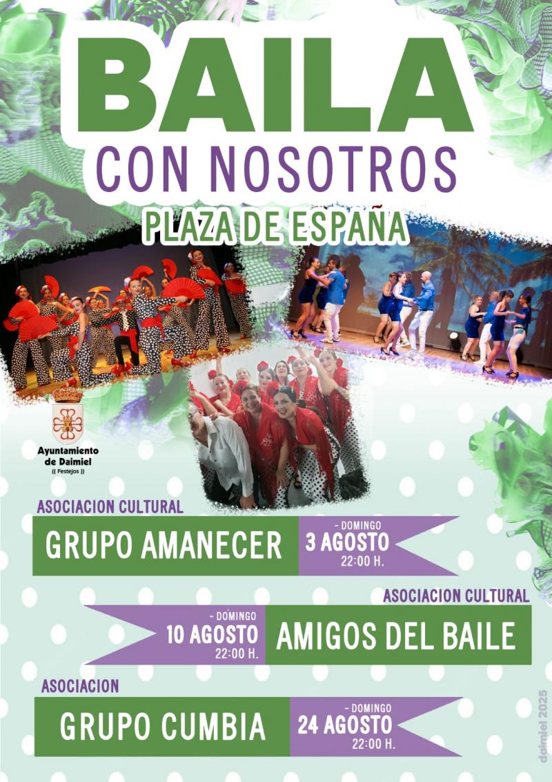 Cartel Baila con nosotros