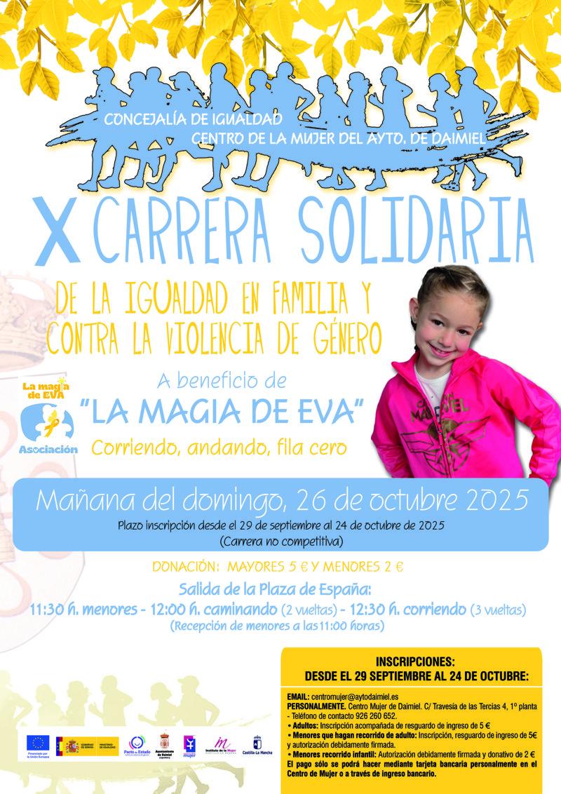 Cartel X Carrera solidaria mujer