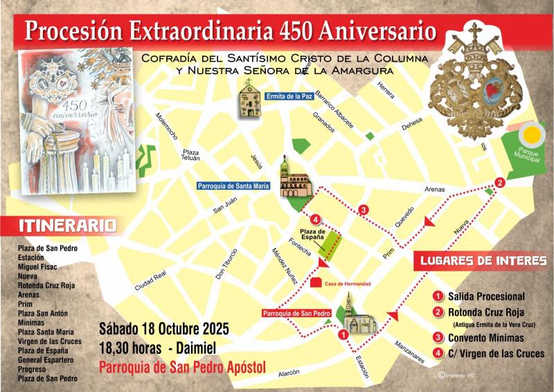 Itinerario de la procesión extraordinarios. RRSS Coloraos
