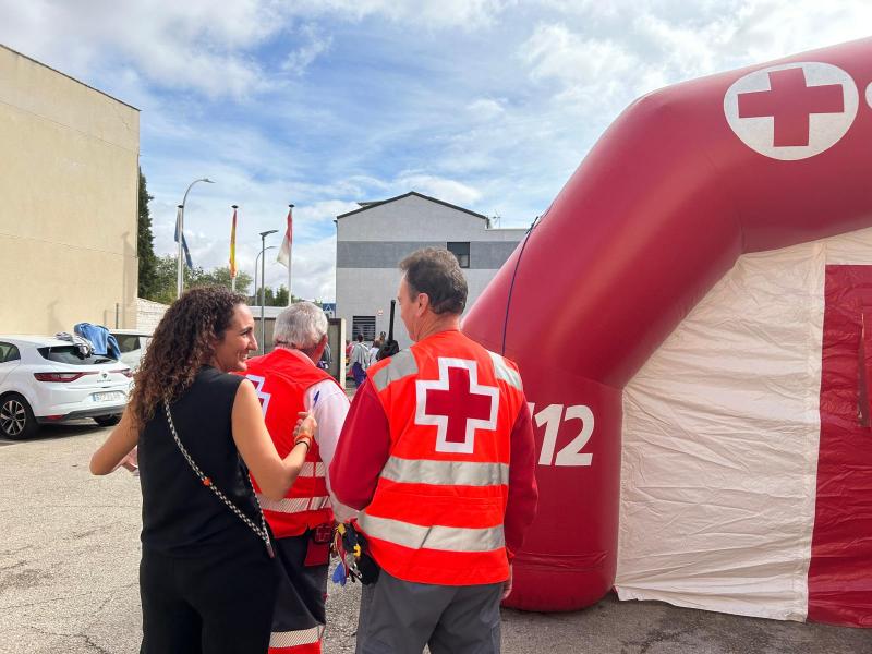 Puesto de emergencia instalado por Cruz Roja Daimiel