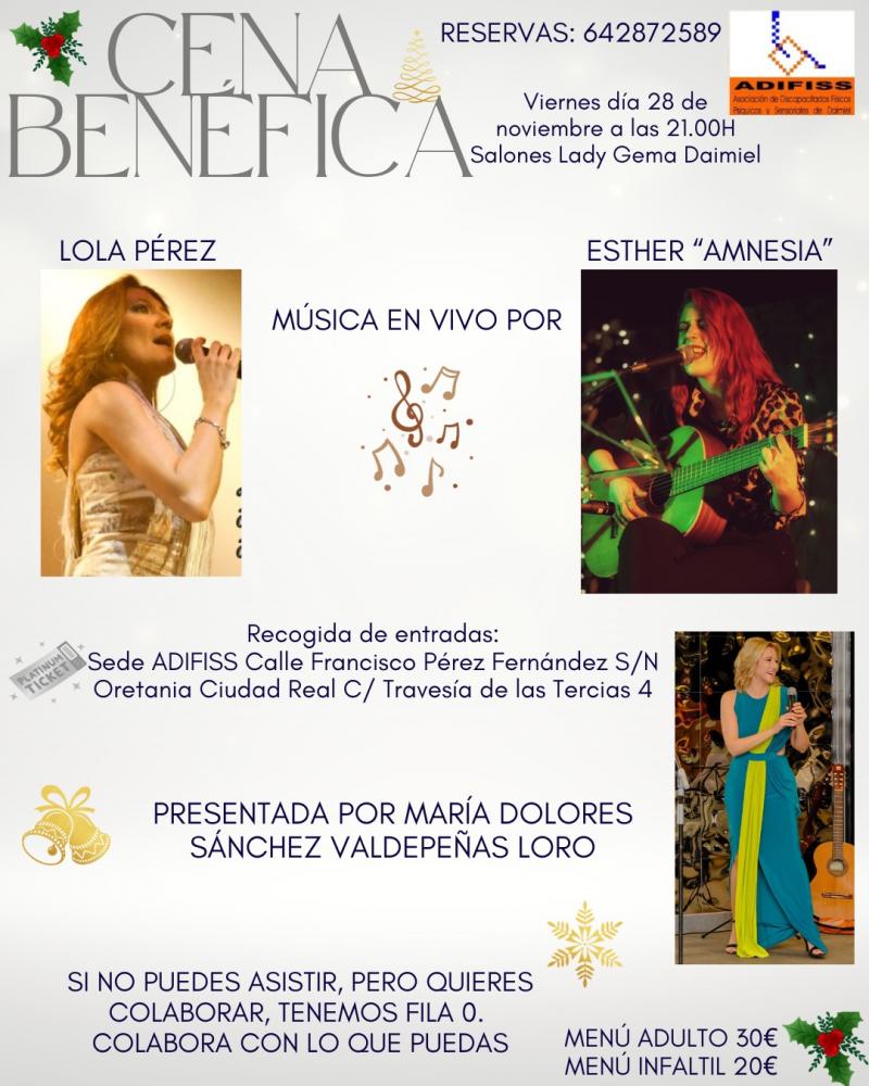 Cena benéfica de Adifiss. Cartel