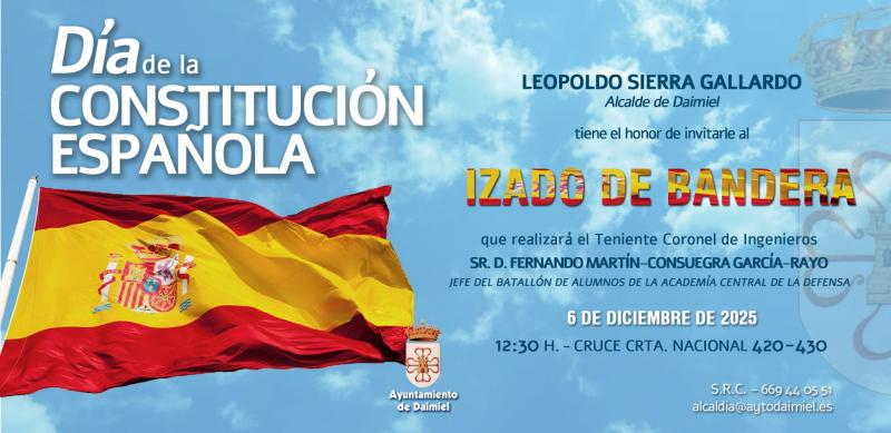 Cartel izado bandera 2025