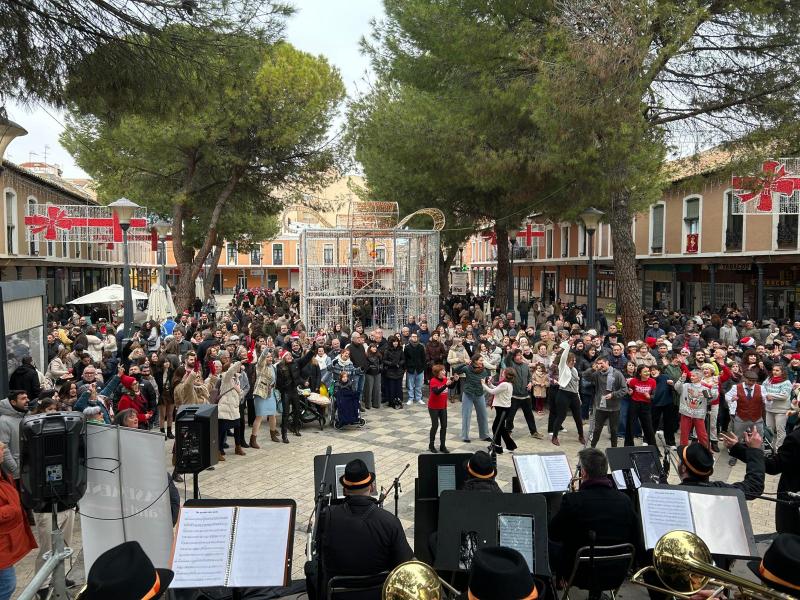 La Basement Band en la Plaza de España.