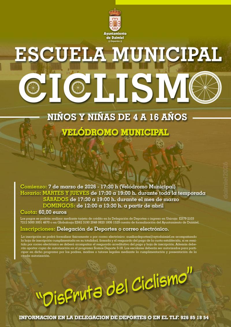 Cartel escuela de ciclismo
