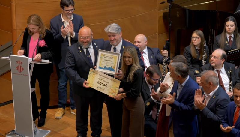 Durante la entrega de premios