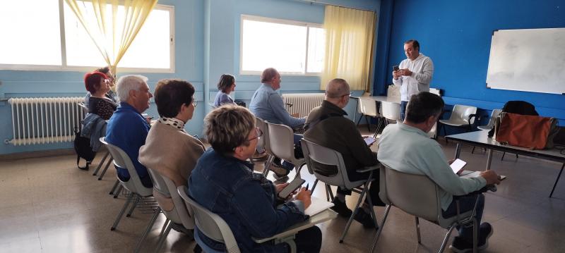 Durante la actividad en el Centro Ocupacional Azuer