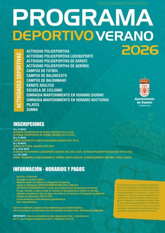 Cartel programa verano 2026