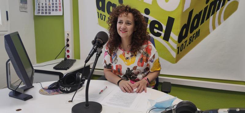 Valiente durante la entrevista