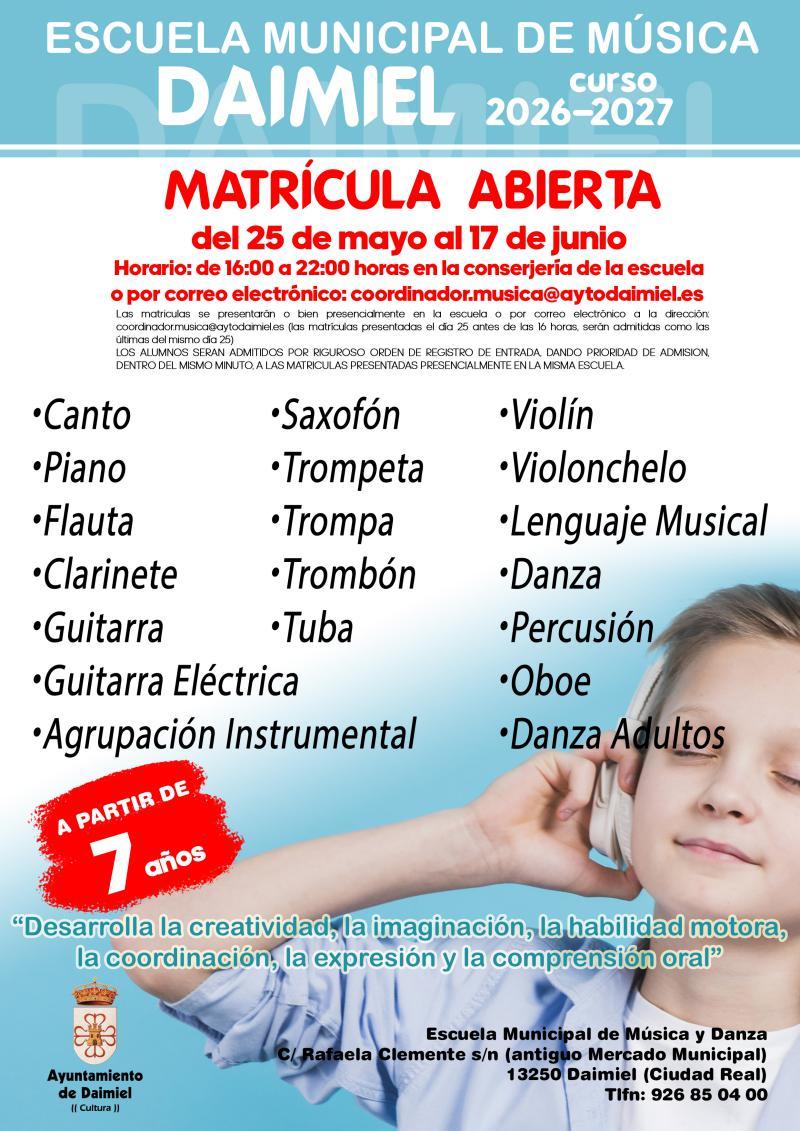 Matrícula Escuela de Música