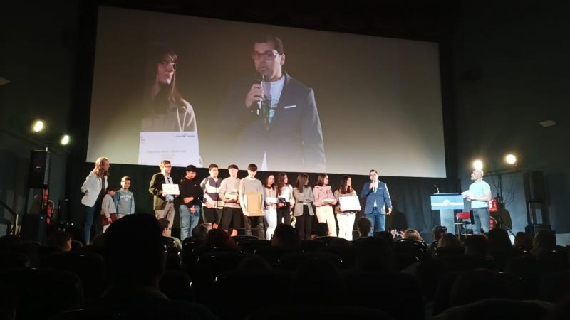 Durante la entrega del premio