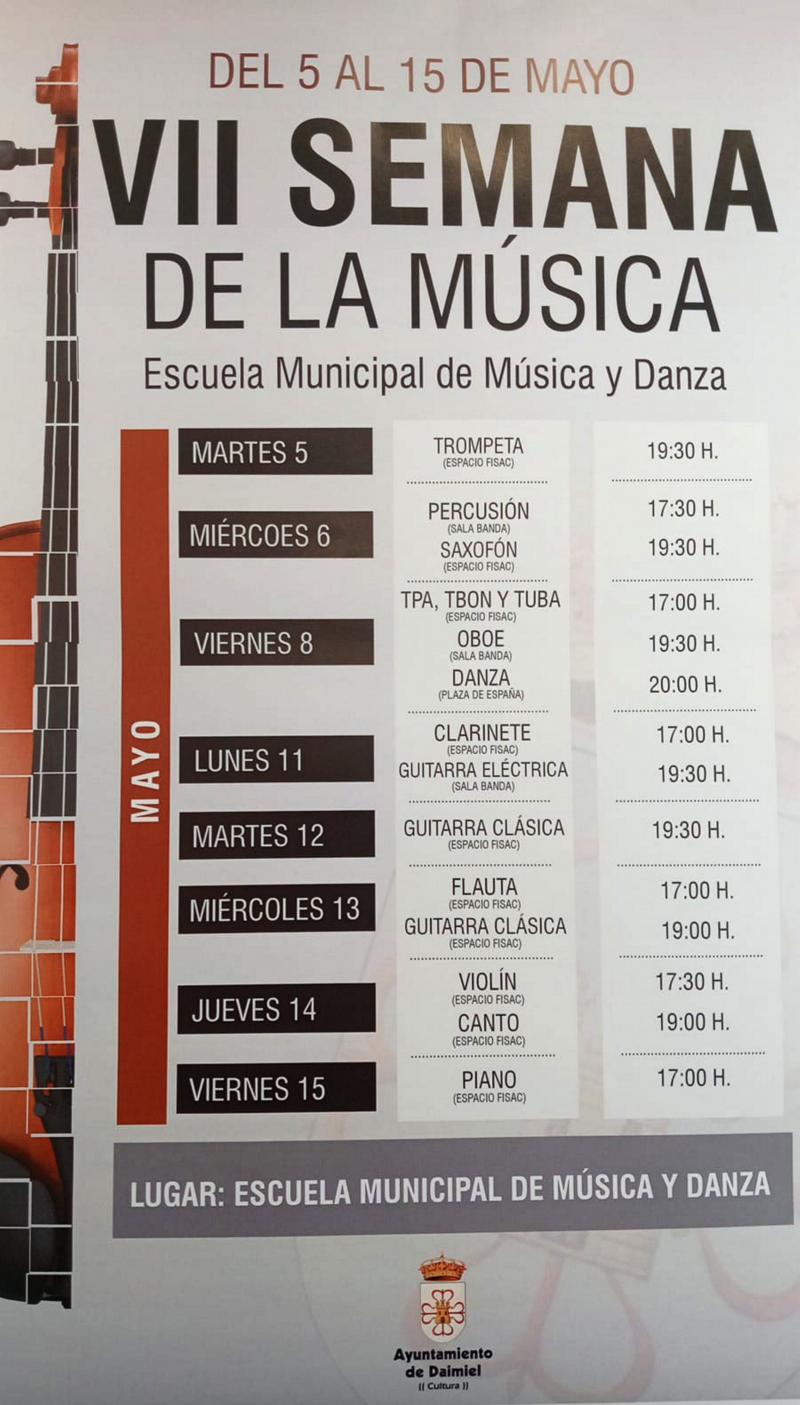 Cartel semana de la música