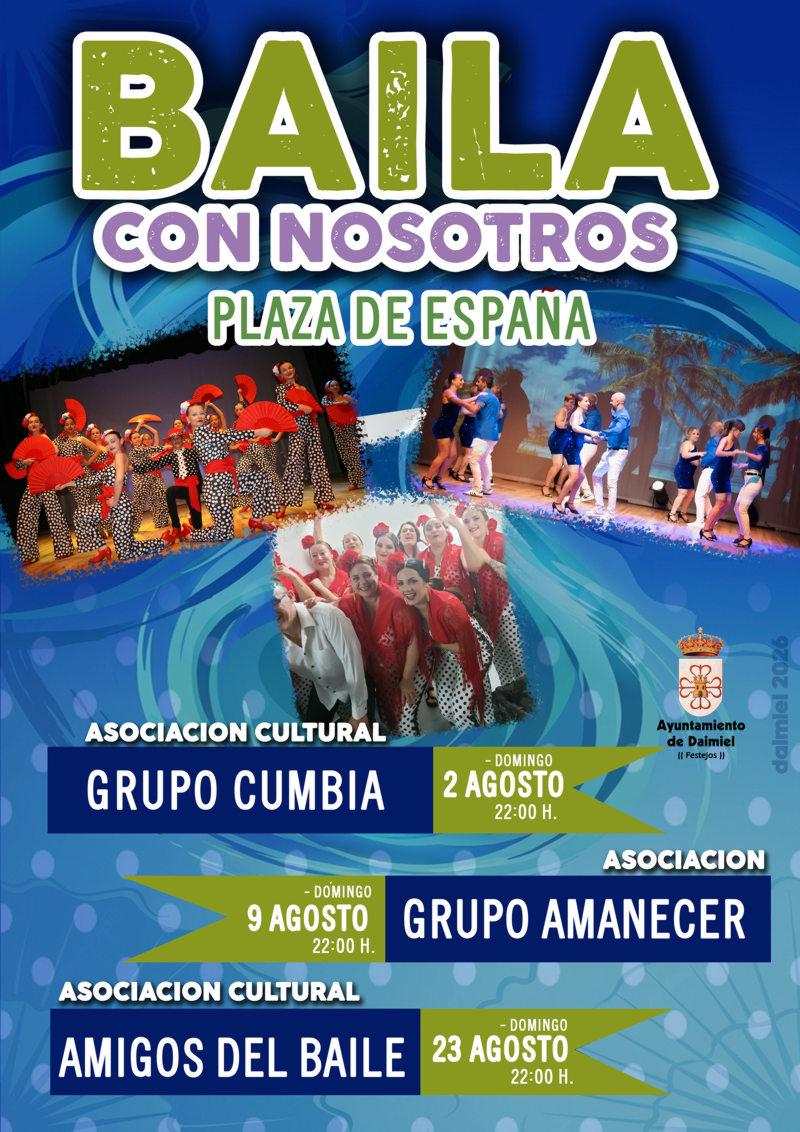 Cartel baila con nosotros