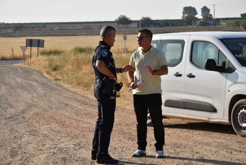 Durante la visita de Calvo a Navaseca