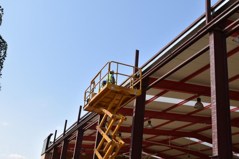 Obras en el pabellón de La Espinosa