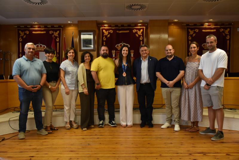 Durante la recepción de Cabanes en el salón de plenos