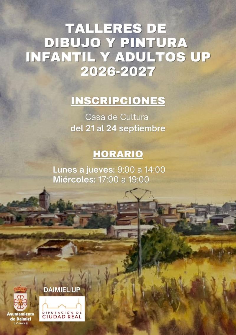 Cartel talleres dibujo y pintura
