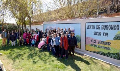 Mural de La Venta de Borondo en el parque de la Tirolina