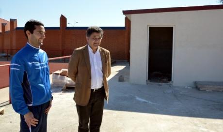Rodrigo Peral y Leopoldo Sierra, durante la visita a las obras