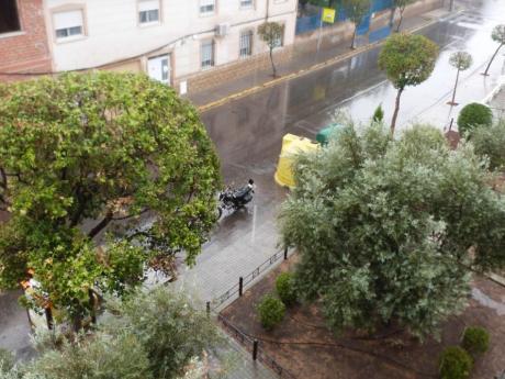 Una de las últimas lluvias en Daimiel