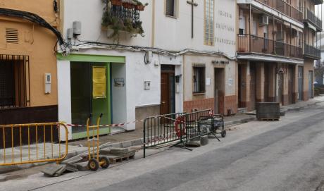 Obras en la calle Barranco Santa María