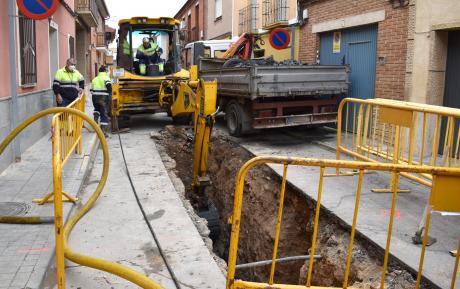 Obras en la calle Miguel Ángel