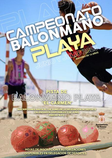 Cartel campeonato balonmano playa