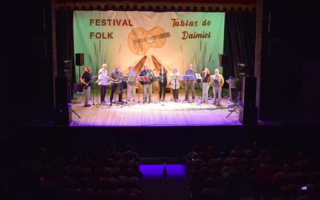 El grupo 'Palabras' durante la 51º del  Festival Folk 'Tablas de Daimiel'
