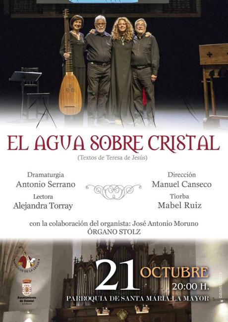 Cartel El agua sobre el cristal