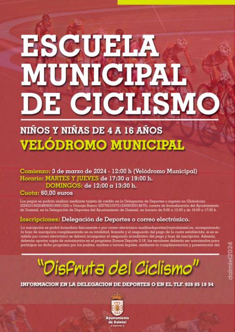 Cartel escuela municipal de ciclismo