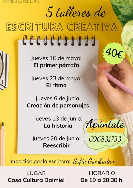 Cartel Talleres de escritura creativa