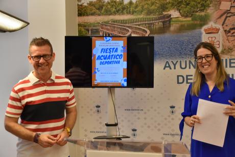Calvo y Pozuelo en la presentación, hoy martes